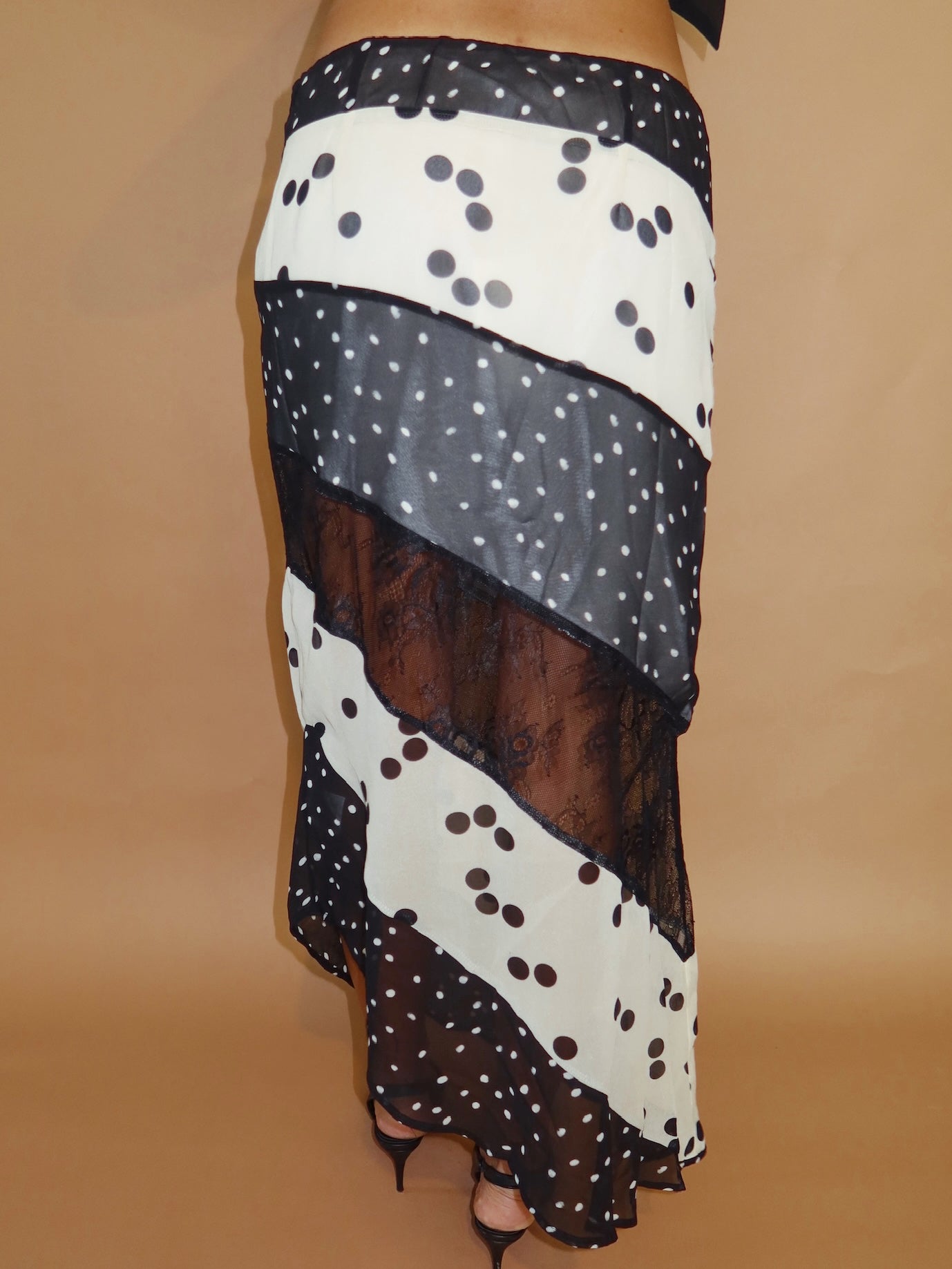 Makayla Polka Dot Lace Maxi Skirt