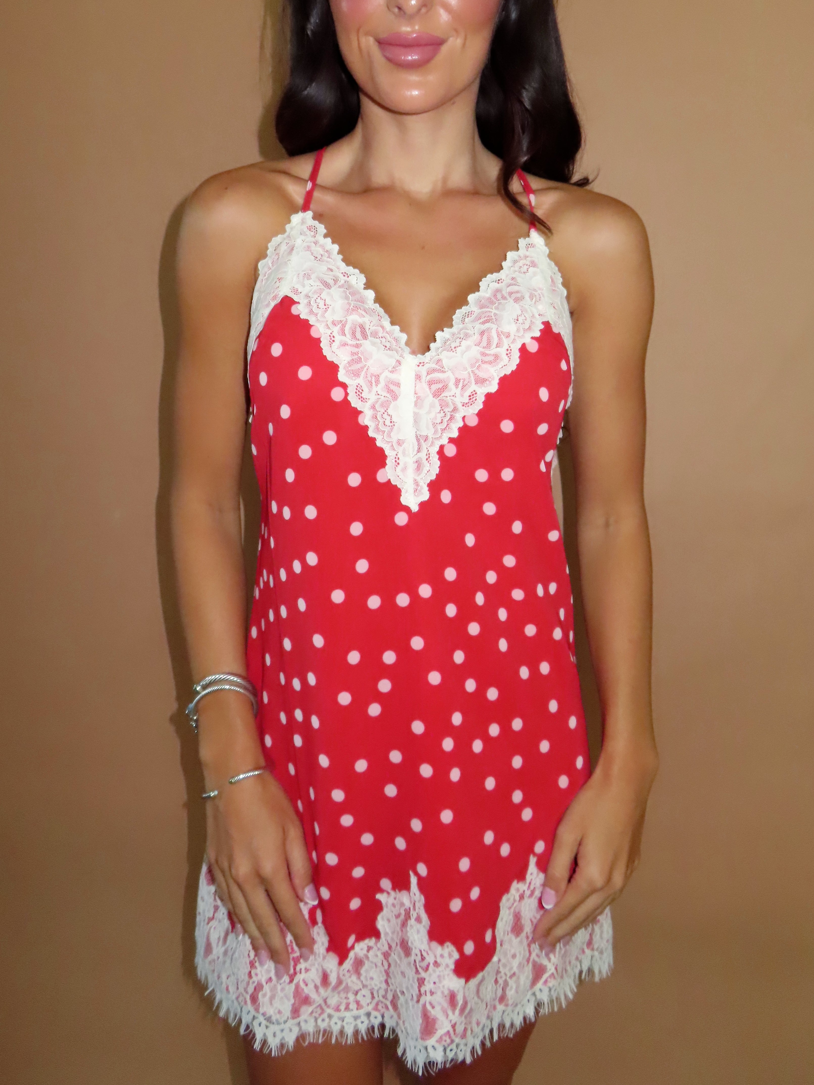 Ash Polka Dot Lace Mini Dress