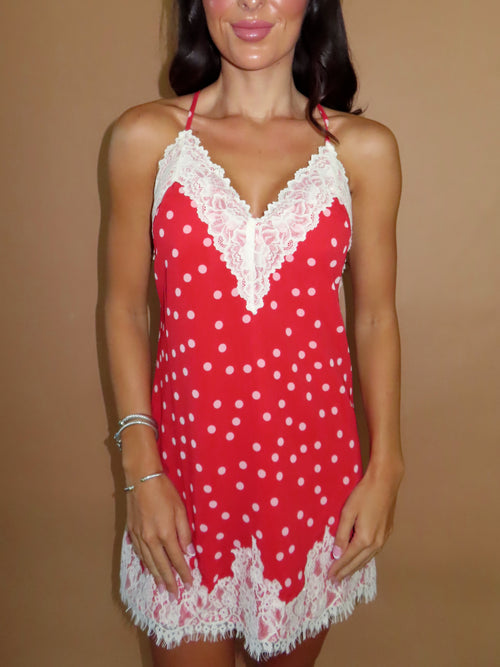 Ash Polka Dot Lace Mini Dress