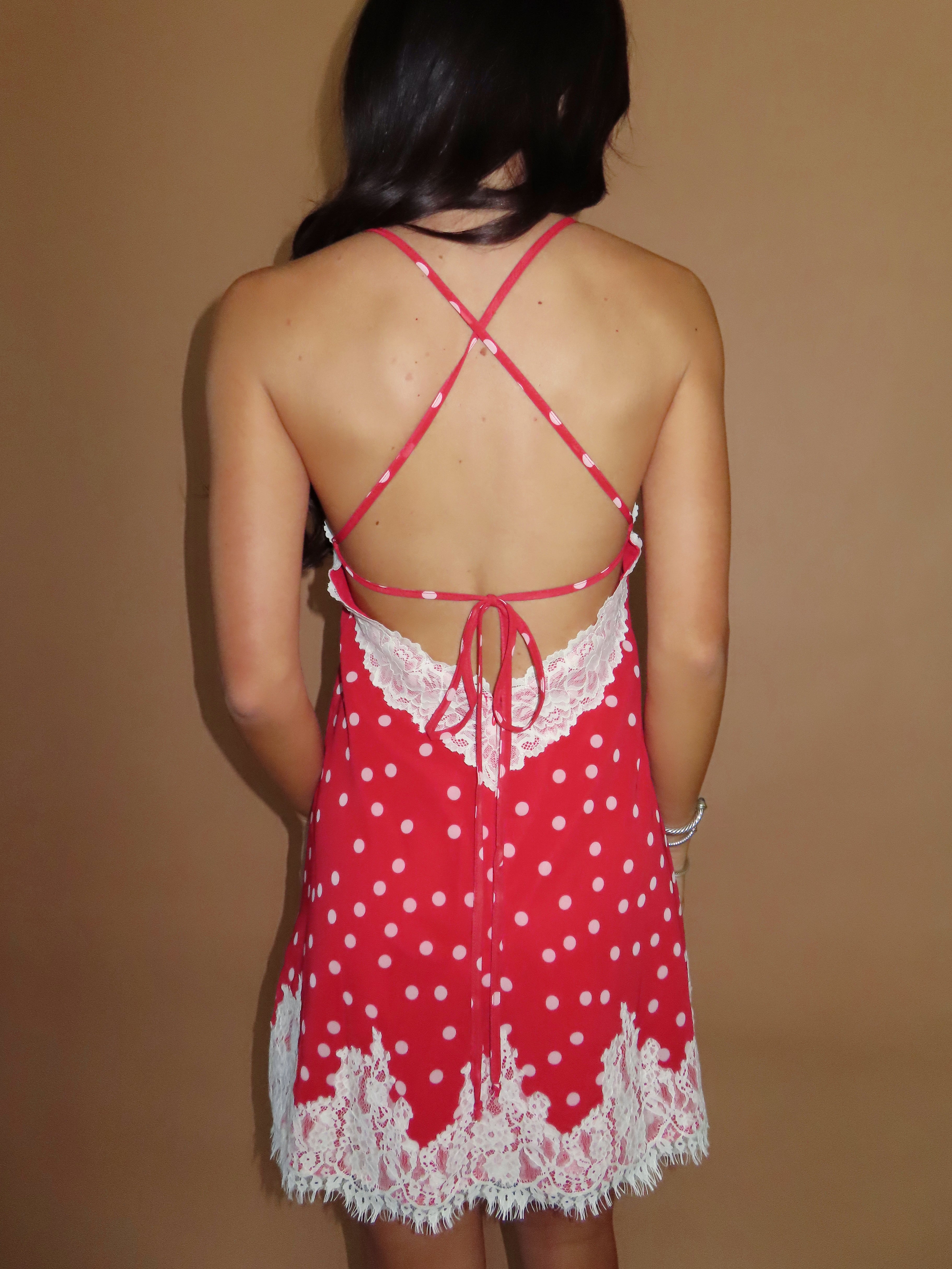 Ash Polka Dot Lace Mini Dress
