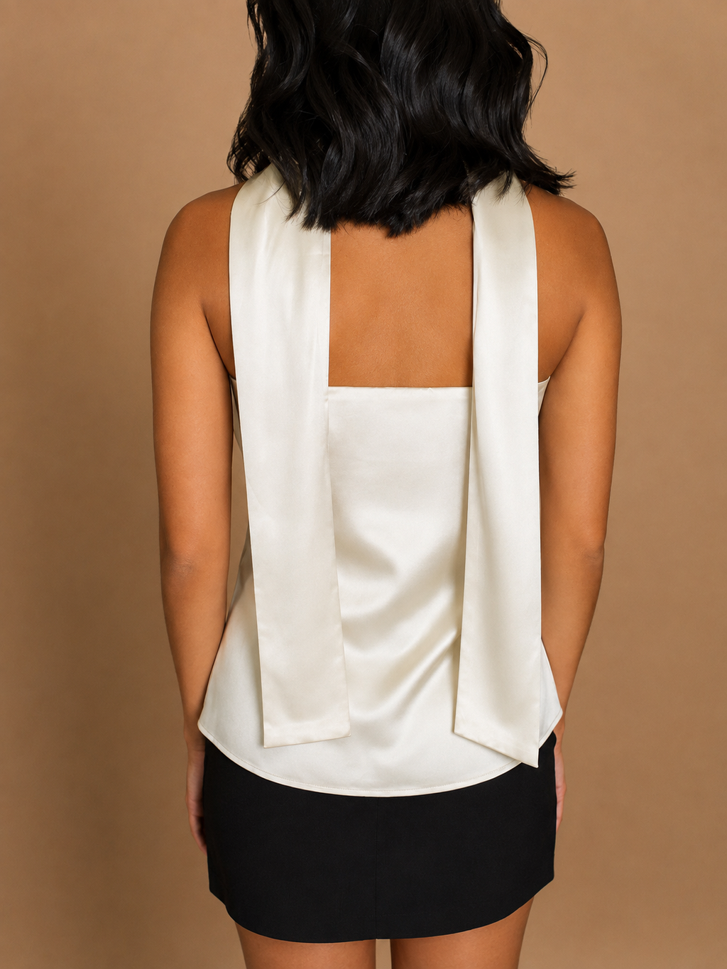 Farrah Strapless Scarf Top in White
