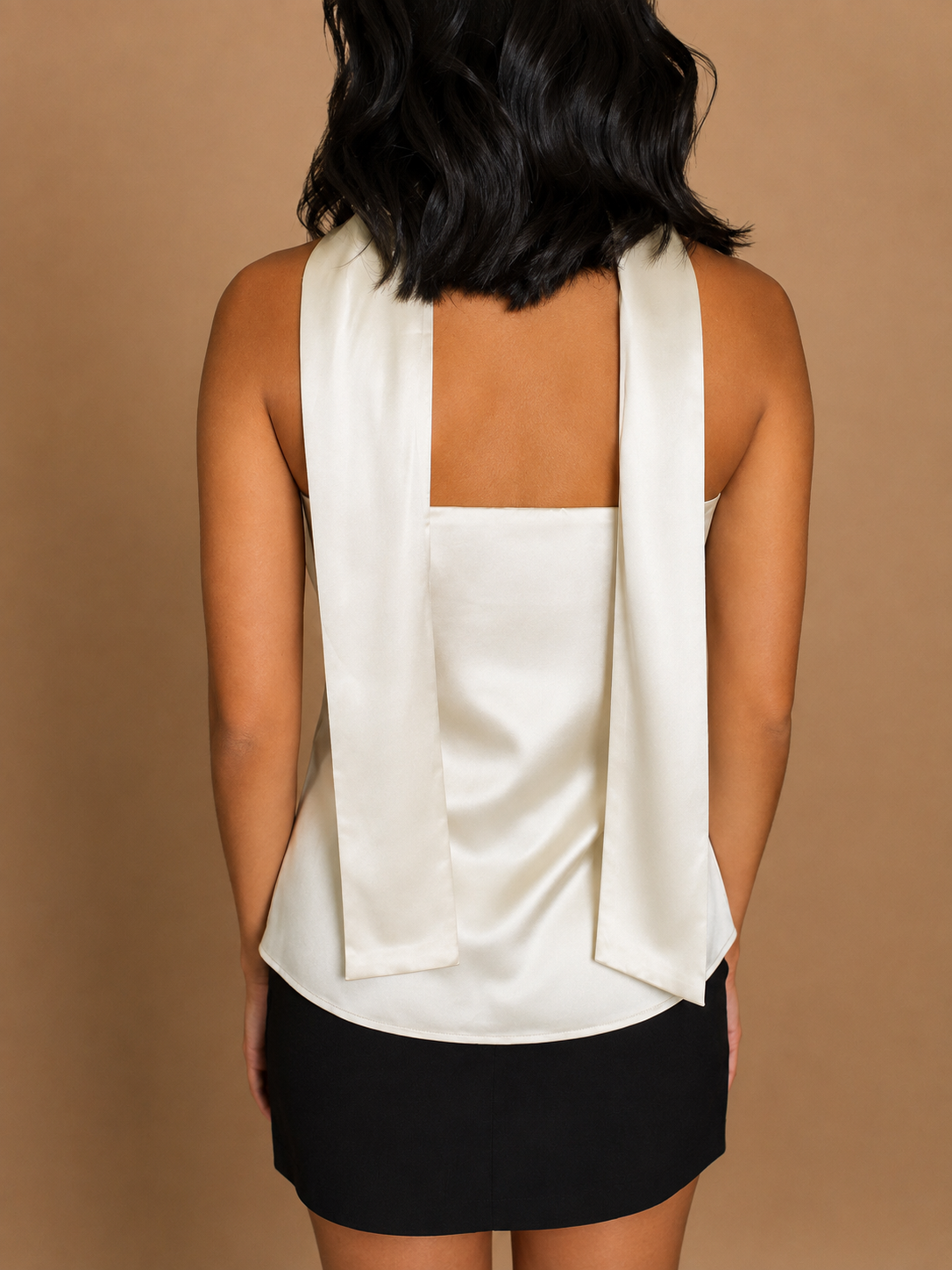 Farrah Strapless Scarf Top in White