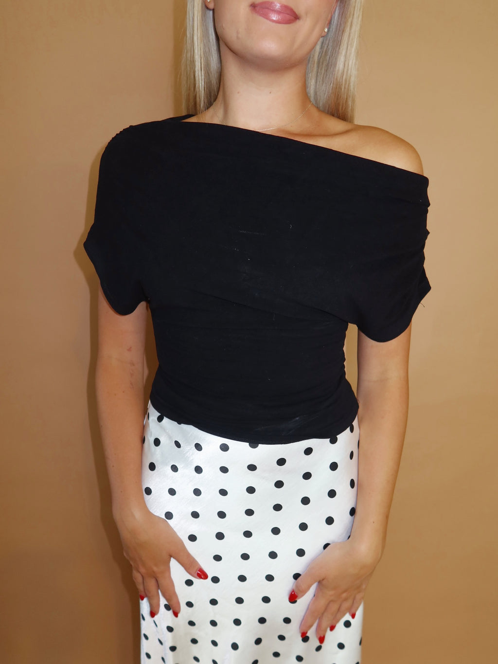 Stephanie Draped One Shoulder Top