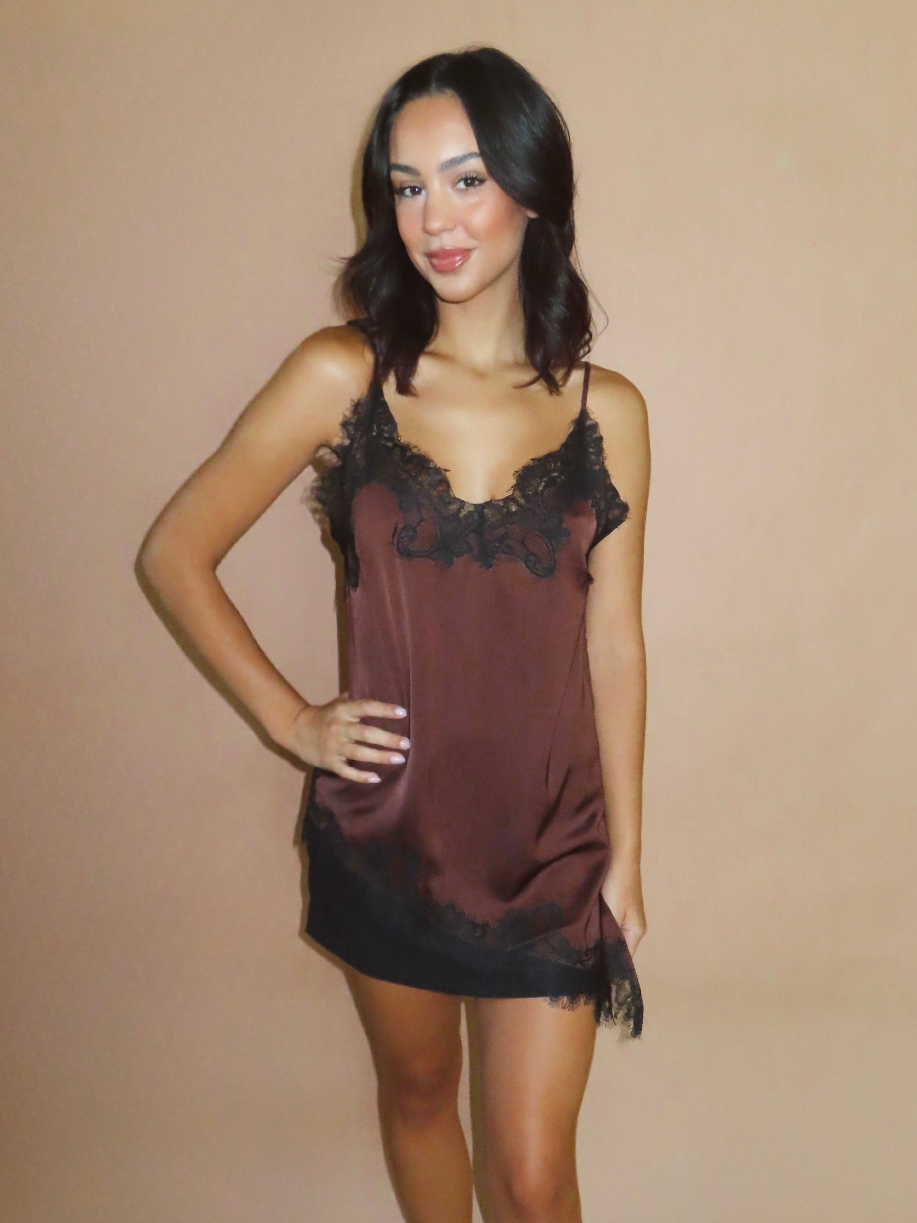 Baylee Satin Lace Trim Camisole