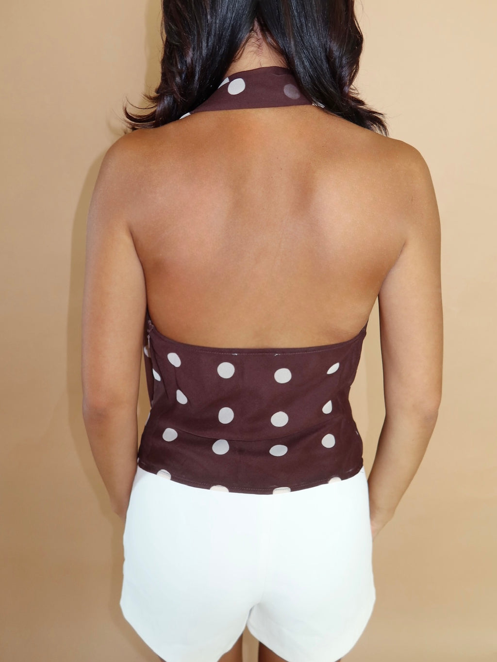 Wrenley Polka Dot Scarf Top