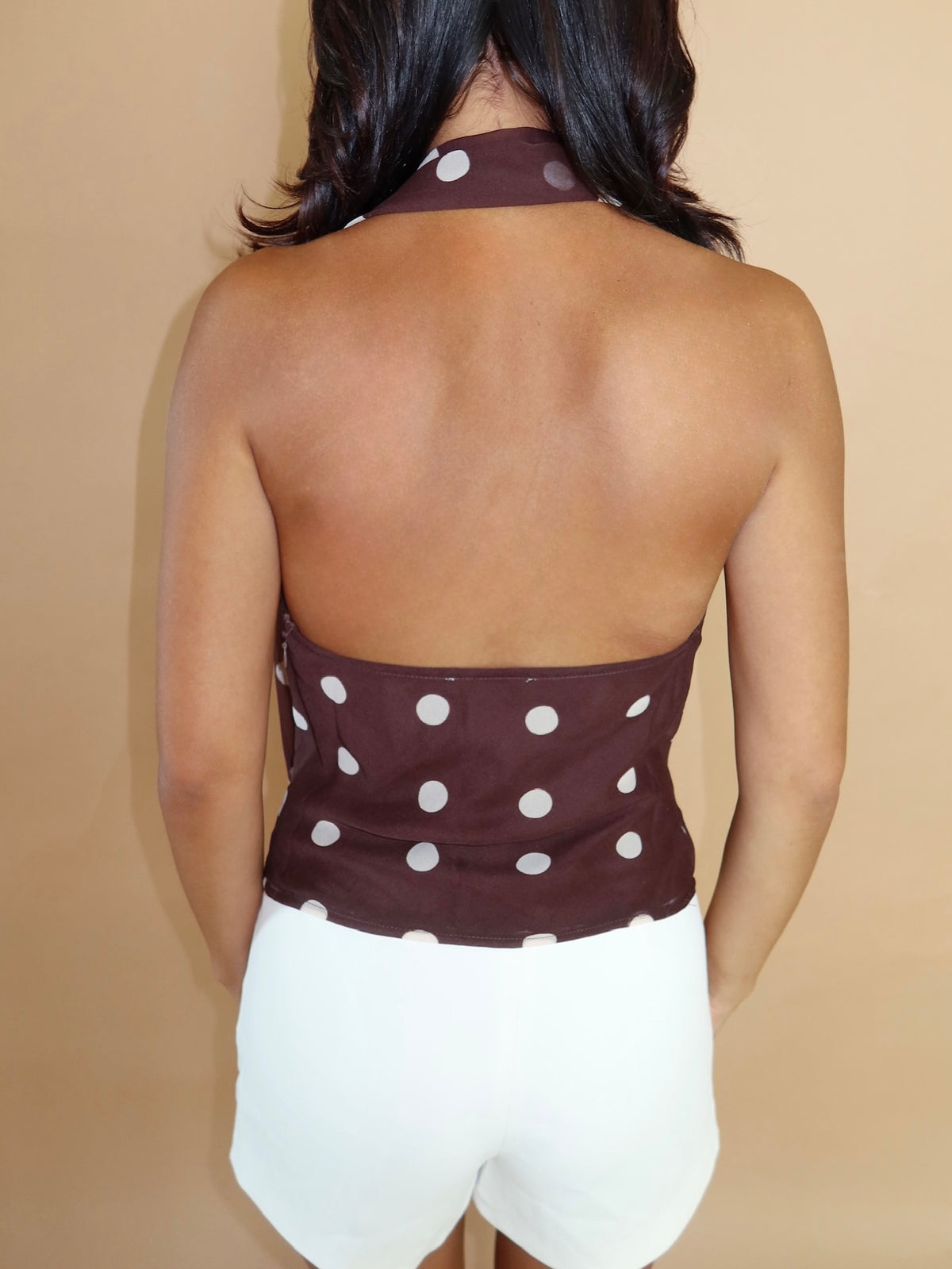 Wrenley Polka Dot Scarf Top